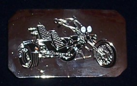 Chromschnalle mit Trike - schwarz - - Click Image to Close